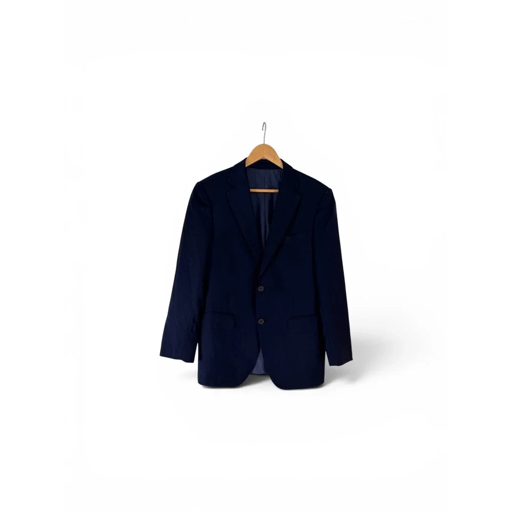 Suitsupply Navy Blue Vitale Barberis Canonico Super 110s Wool Blazer 38R DB113NI